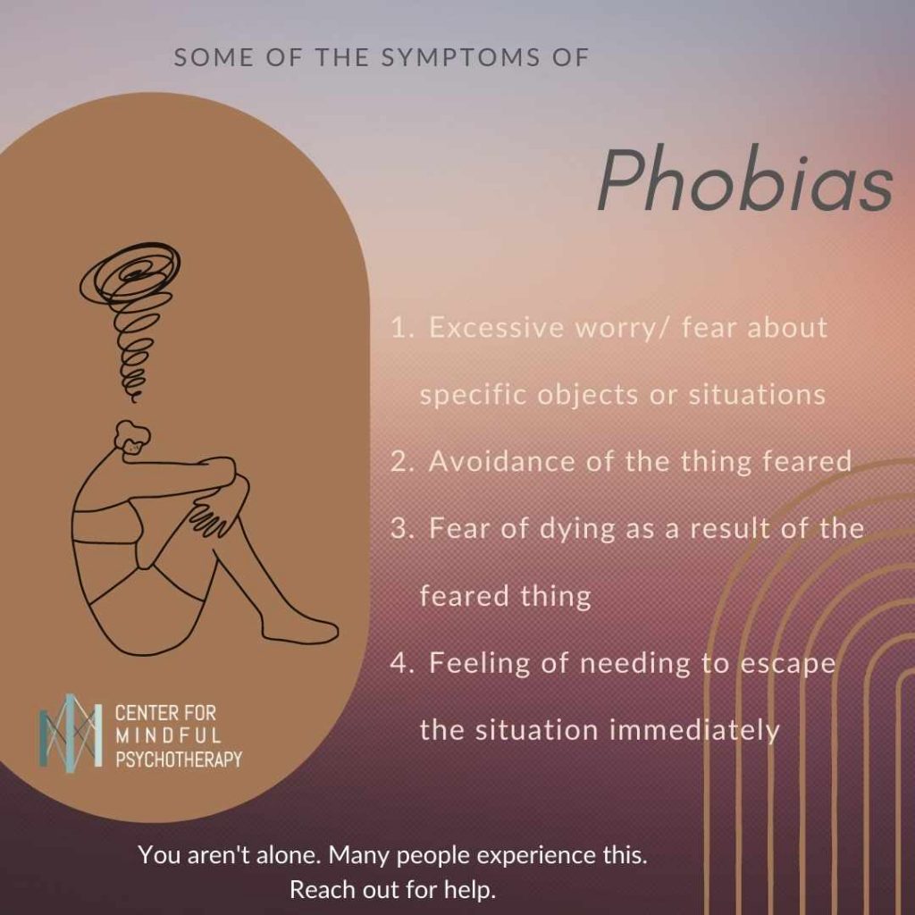 symptoms of specific phobias
